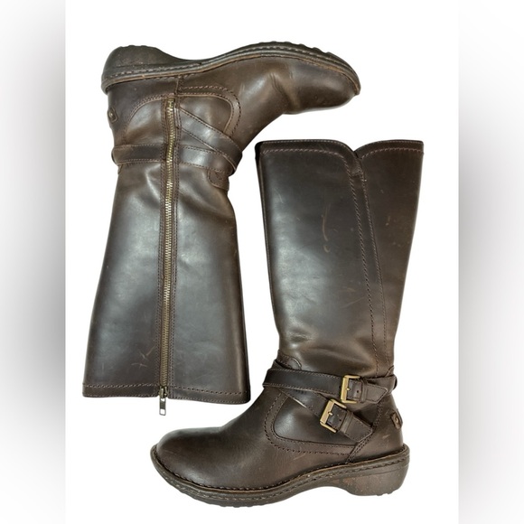 UGG Rosen Shearling Riding Boots - Brown Leather - Women’s Size 6 - Picture 5 of 12